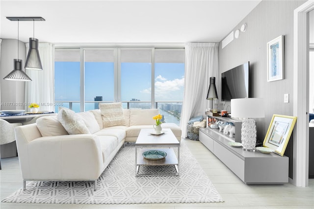 4010 S Ocean Dr Unit T3609, Hollywood, FL 33019 - living room featuring light wood-style floors