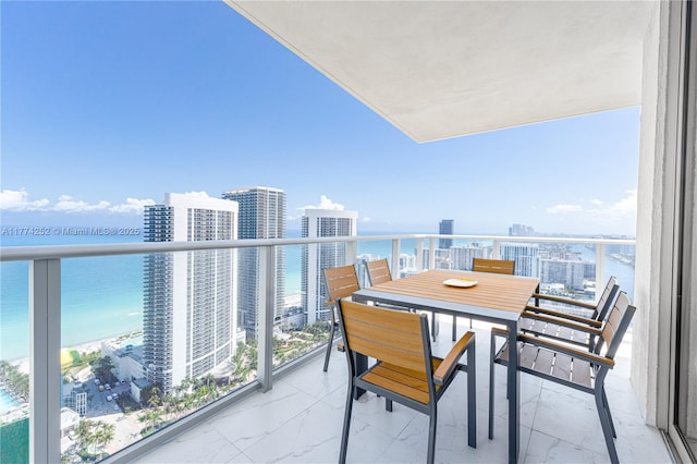 4010 S Ocean Dr Unit T3609, Hollywood, FL 33019 - balcony featuring a water view and a view of city