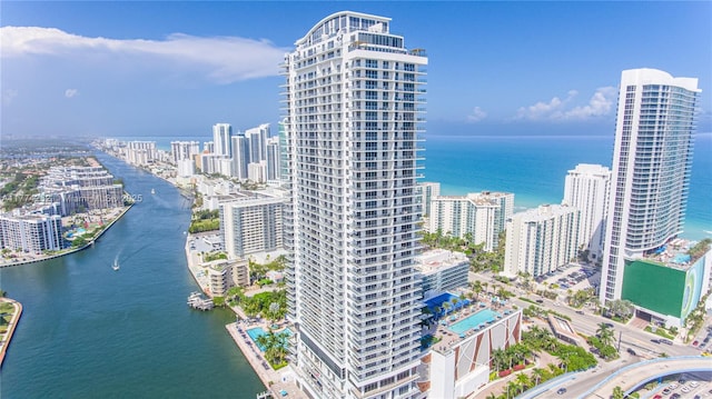 4010 S Ocean Dr Unit T3609, Hollywood, FL 33019 - birds eye view of property featuring a city view and a water view