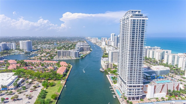 4010 S Ocean Dr Unit T3609, Hollywood, FL 33019 - birds eye view of property with a water view and a view of city