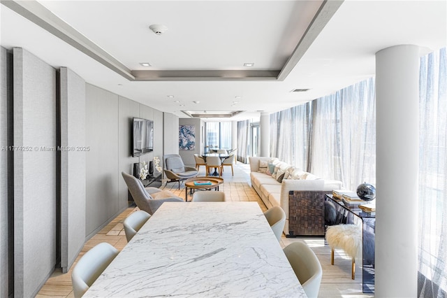 4010 S Ocean Dr Unit T3609, Hollywood, FL 33019 - interior space featuring a raised ceiling and visible vents
