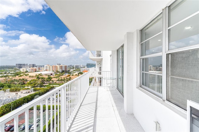 balcony with a city view