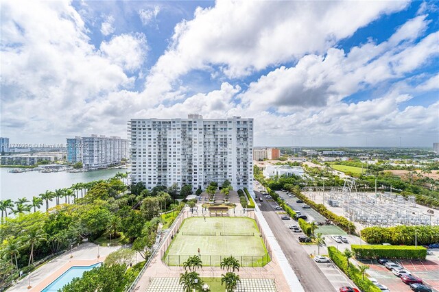2851 NE 183rd St Unit 1504E, Aventura, FL 33160 - view of urban area with a large body of water and a pool