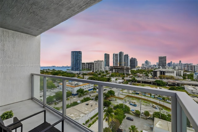 balcony featuring a city view
