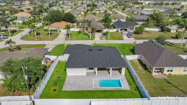 2138 SW 3rd Ave, Cape Coral, FL 33991 - aerial perspective of suburban area with a pool