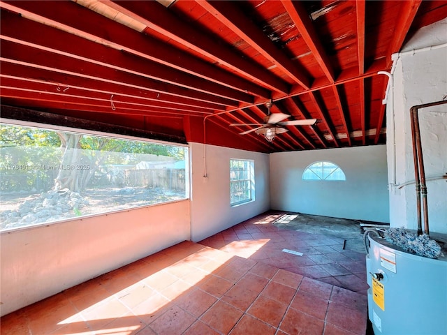 6208 SW 26th St, Miramar, FL 33023 - unfurnished sunroom featuring vaulted ceiling and electric water heater