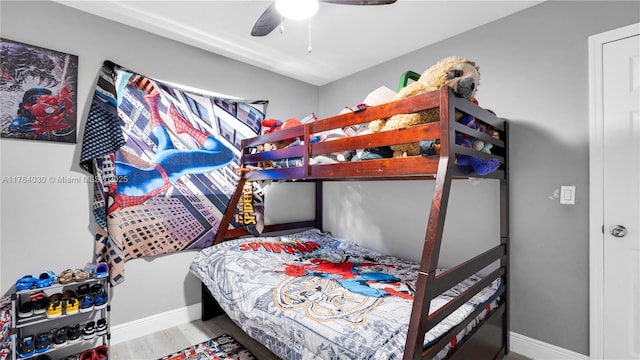 6582 SW 20th St, North Lauderdale, FL 33068 - bedroom featuring wood finished floors and a ceiling fan