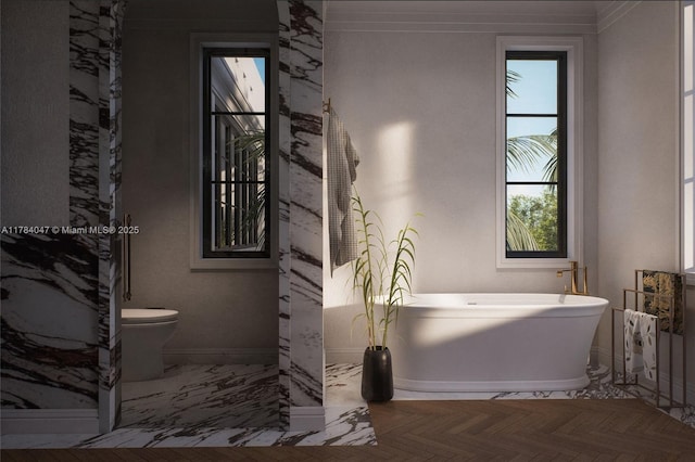 1259 NE 97th St, Miami Shores, FL 33138 - full bath featuring a freestanding tub and toilet