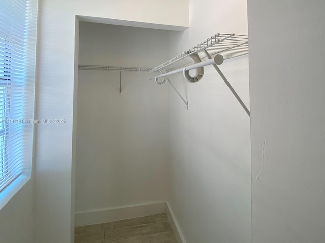 view of walk in closet