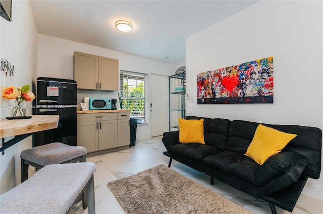 3313 SE 3rd St, Pompano Beach, FL 33062 - living room with light marble finish floors