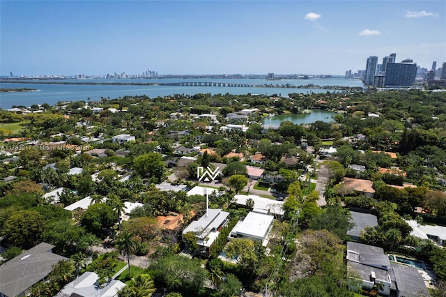 510 NE 52nd St, Miami, FL 33137 - aerial view of property and surrounding area with a nearby body of water and skyline