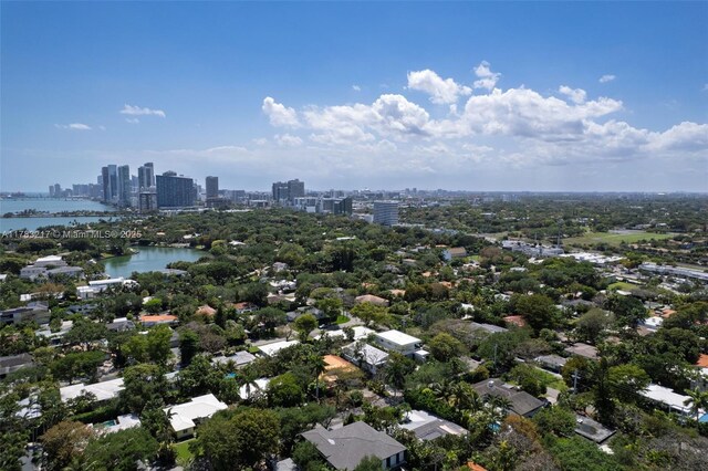 510 NE 52nd St, Miami, FL 33137 - aerial view of property's location featuring a nearby body of water and city skyline