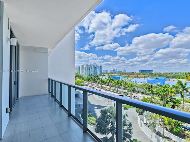balcony featuring a city view
