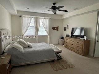 3142 NW 124th Way, Sunrise, FL 33323 - bedroom with light carpet and ceiling fan