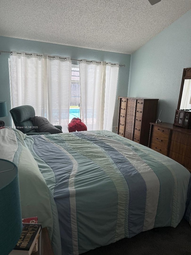 bedroom featuring a textured ceiling