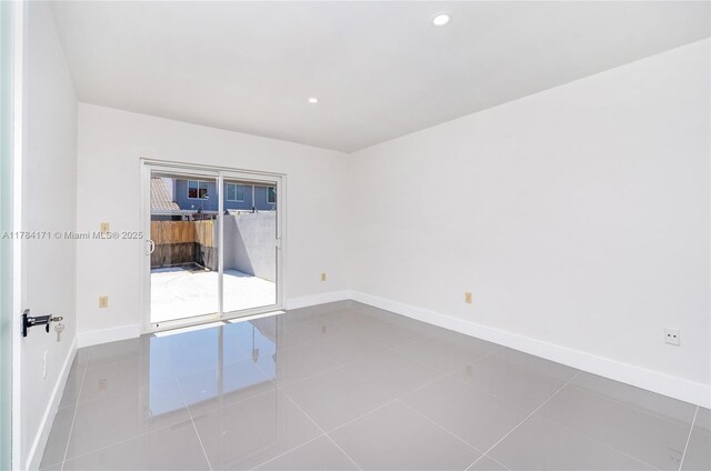 8352 SW 148th Ave, Miami, FL 33193 - spare room with baseboards, recessed lighting, and tile patterned flooring