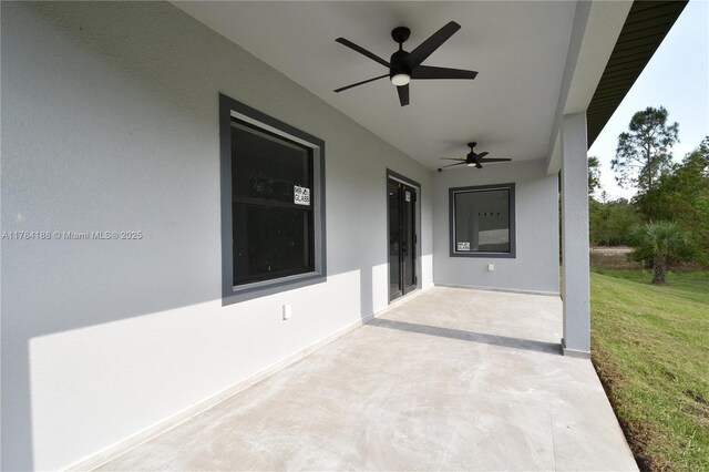103 Scott Ave, Lehigh Acres, FL 33936 - view of patio with ceiling fan