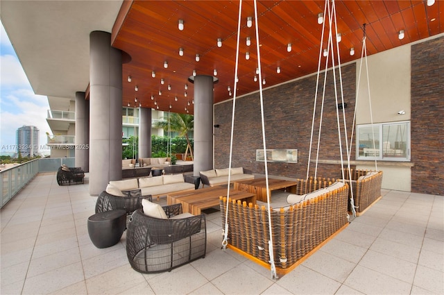 3470 E Coast Ave Unit H2706, Miami, FL 33137 - view of patio featuring an outdoor living space