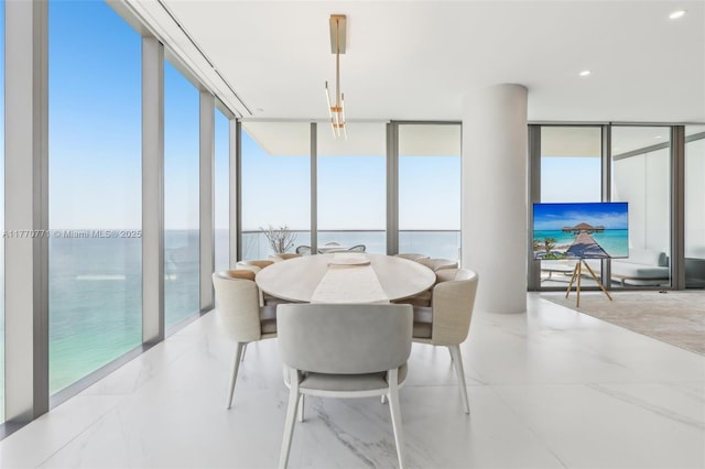 2000 S Ocean Dr Unit 28A, Hallandale Beach, FL 33009 - dining room featuring expansive windows