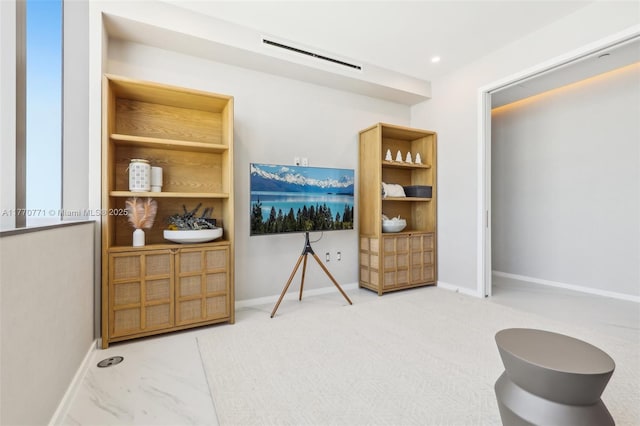 2000 S Ocean Dr Unit 28A, Hallandale Beach, FL 33009 - rec room with baseboards, visible vents, and marble finish floor
