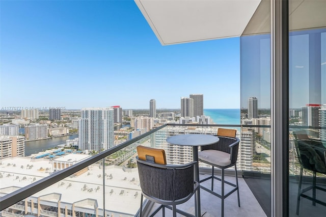 2000 S Ocean Dr Unit 28A, Hallandale Beach, FL 33009 - balcony with a city view and a water view