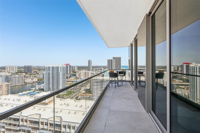 2000 S Ocean Dr Unit 28A, Hallandale Beach, FL 33009 - balcony featuring a water view and a view of city