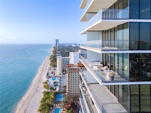 2000 S Ocean Dr Unit 28A, Hallandale Beach, FL 33009 - view of water feature featuring a city view and a view of the beach