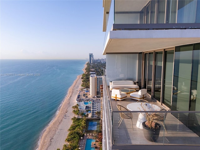 2000 S Ocean Dr Unit 28A, Hallandale Beach, FL 33009 - property view of water featuring a beach view and a view of city