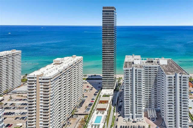 2000 S Ocean Dr Unit 28A, Hallandale Beach, FL 33009 - aerial view with a water view and a view of city