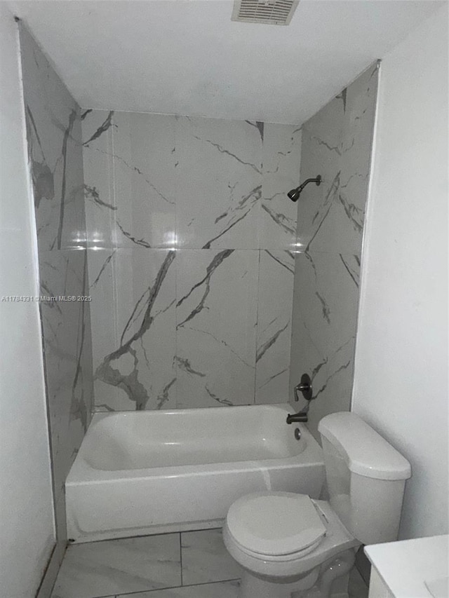 5955 NW 25th Ct Unit 208, Sunrise, FL 33313 - full bath featuring marble look tiles, bathing tub / shower combination, and vanity