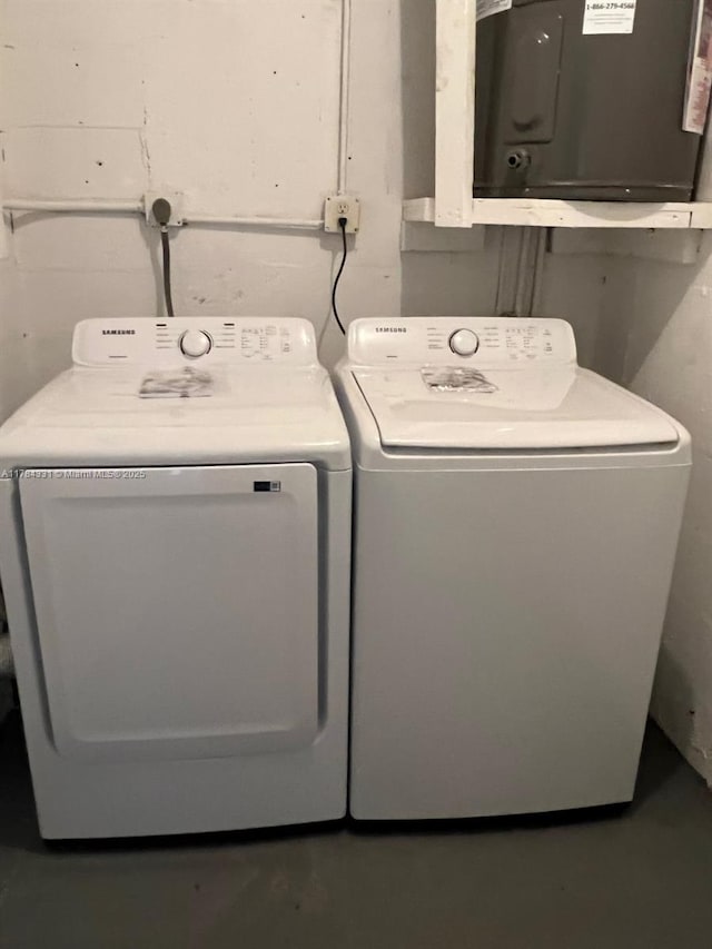 5955 NW 25th Ct Unit 208, Sunrise, FL 33313 - laundry room with washer and clothes dryer and electric panel