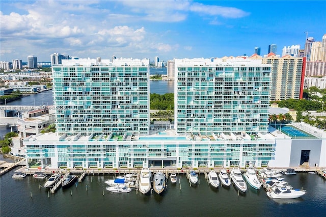 400 SE Sunny Isles Blvd Unit 1702, Sunny Isles Beach, FL 33160 - view of property featuring a city view, a water view, and view of marina