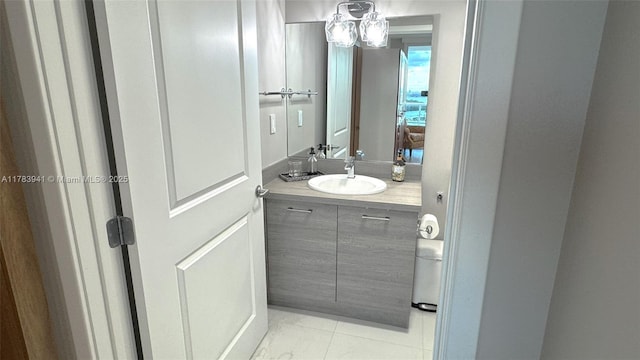 400 SE Sunny Isles Blvd Unit 1702, Sunny Isles Beach, FL 33160 - bathroom featuring vanity and tile patterned flooring