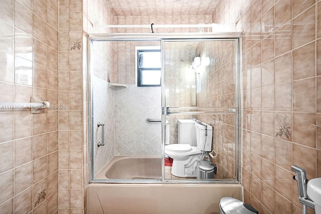 5080 E 5th Ave, Hialeah, FL 33013 - bathroom featuring toilet and bath / shower combo with glass door