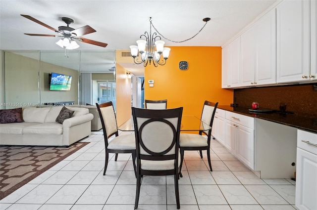 5300 Washington St Unit G323, Hollywood, FL 33021 - dining room featuring ceiling fan and a chandelier