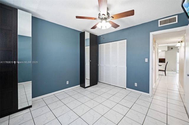5300 Washington St Unit G323, Hollywood, FL 33021 - unfurnished bedroom with a closet, ceiling fan, and baseboards