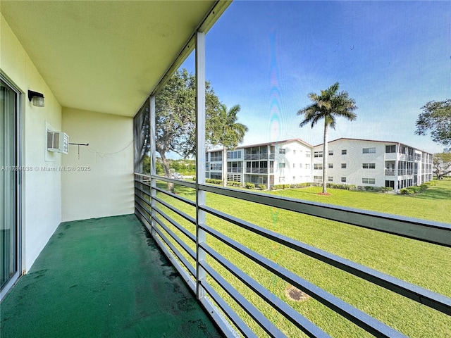 569 N Fanshaw N Unit 569, Boca Raton, FL 33434 - balcony with a wall mounted air conditioner