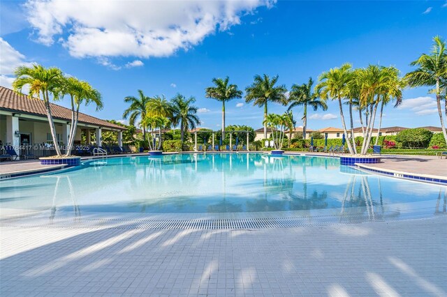 pool featuring a patio