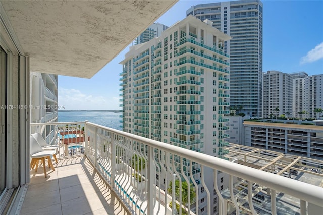 1200 Brickell Bay Dr Unit 1723, Miami, FL 33131 - balcony featuring a water view and a city view