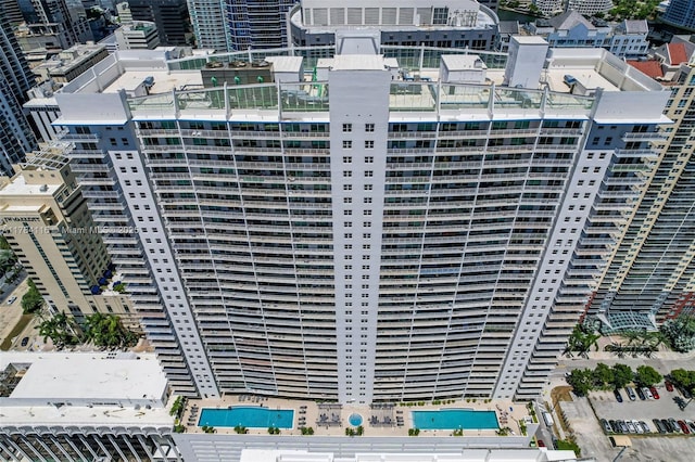 1200 Brickell Bay Dr Unit 1723, Miami, FL 33131 - birds eye view of property featuring a city view