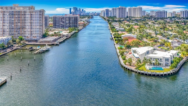 1913 S Ocean Dr Unit 110, Hallandale Beach, FL 33009 - aerial view featuring a water view and a city view