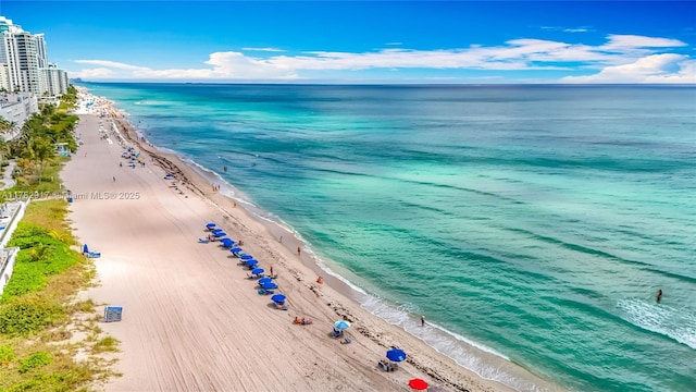 1913 S Ocean Dr Unit 110, Hallandale Beach, FL 33009 - exterior space with a water view and a beach view