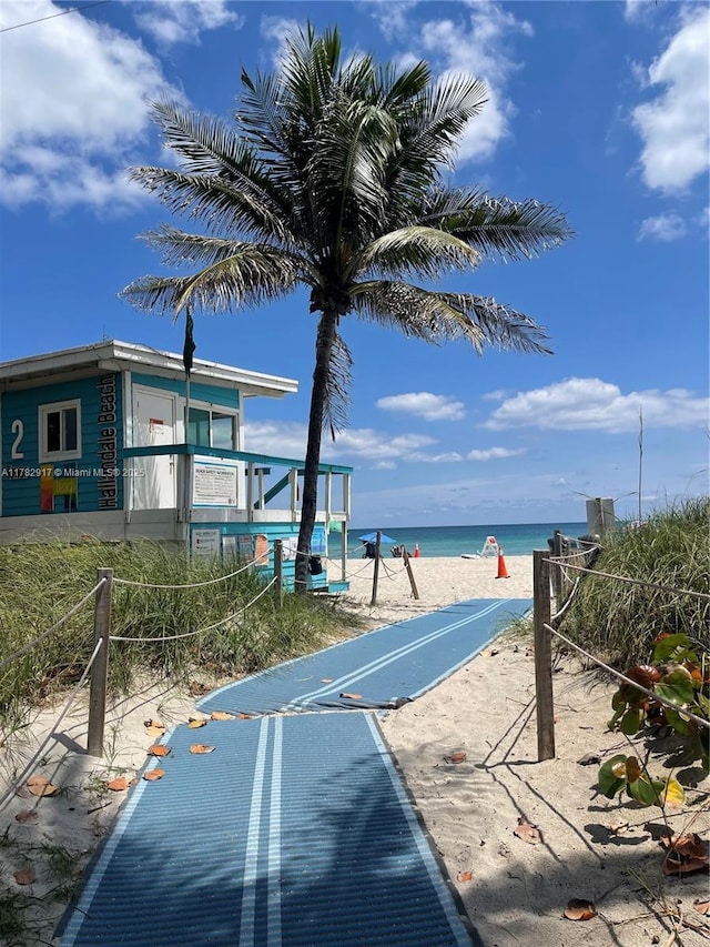 1913 S Ocean Dr Unit 110, Hallandale Beach, FL 33009 - view of community featuring a beach view and a water view
