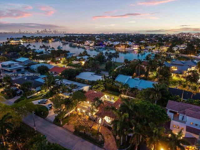 551 S Mashta Dr, Key Biscayne, FL 33149 - birds eye view of property featuring a residential view and a water view