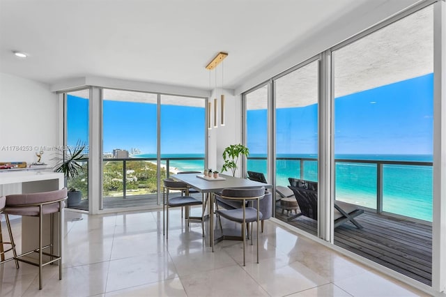 7330 Ocean Ter Unit 20-B, Miami Beach, FL 33141 - sunroom / solarium with a water view