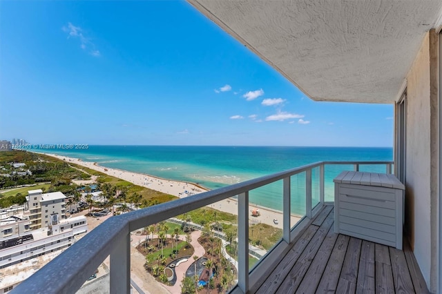 7330 Ocean Ter Unit 20-B, Miami Beach, FL 33141 - balcony with a water view and a view of the beach