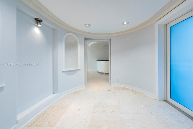 333 Sunset Dr Unit 804, Fort Lauderdale, FL 33301 - hallway featuring baseboards and recessed lighting