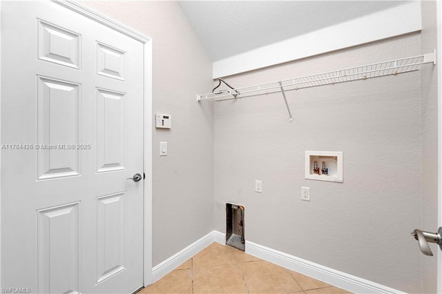 19726 Tesoro Way, Estero, FL 33967 - washroom featuring laundry area, baseboards, washer hookup, and light tile patterned floors