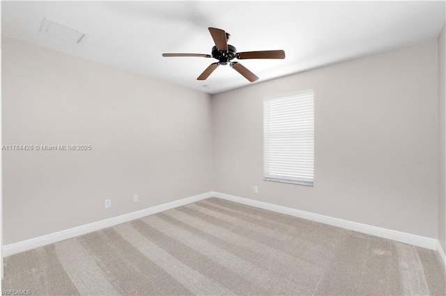 19726 Tesoro Way, Estero, FL 33967 - carpeted empty room with baseboards, attic access, and ceiling fan