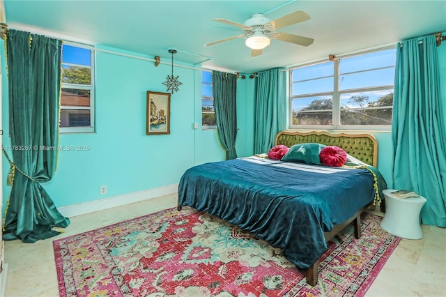 1811 Jefferson St Unit 203, Hollywood, FL 33020 - bedroom featuring baseboards and a ceiling fan